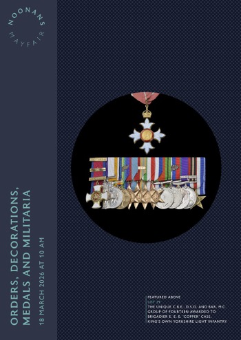 Orders, Decorations, Medals and Militaria (18 March 2026) Catalogue Cover