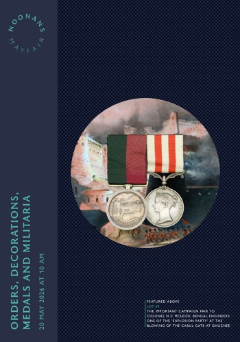 Orders, Decorations, Medals and Militaria (20 May 2026) Catalogue Cover
