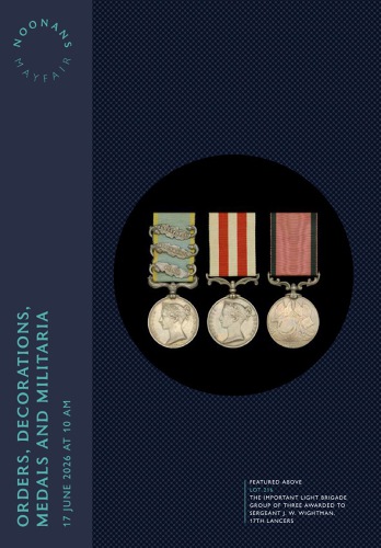 Orders, Decorations, Medals and Militaria (17 June 2026) Catalogue Cover