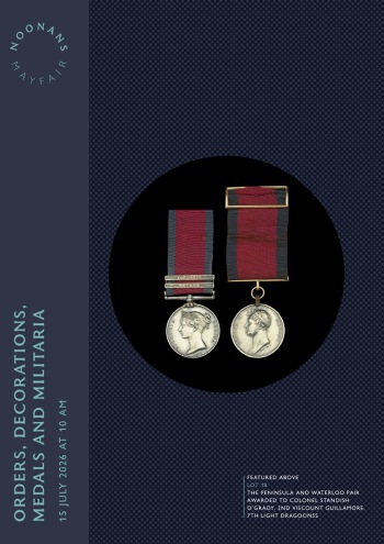 Orders, Decorations, Medals and Militaria (15 July 2026) Catalogue Cover