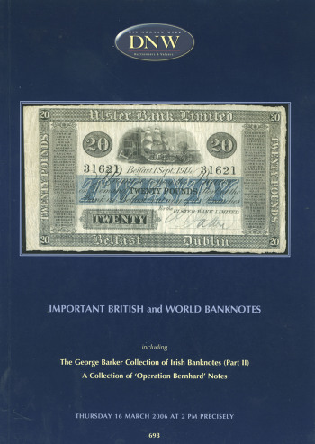 Important British and World Banknotes (16 March 2006) Catalogue Cover