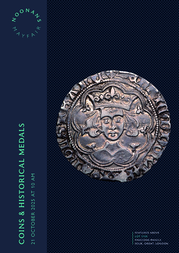 Coins and Historical Medals (21 October 2025) Catalogue Cover