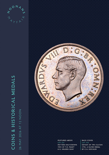 Coins and Historical Medals (26 May 2026) Catalogue Cover