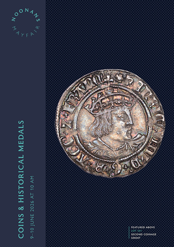 Coins and Historical Medals (9 & 10 June 2026) Catalogue Cover