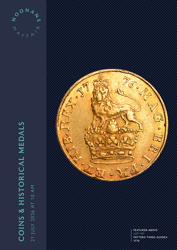 Coins and Historical Medals (21 July 2026) Catalogue Cover