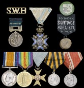 An Old Collection of Medals Relating to The Great War